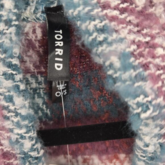 Torrid Sweater Plaid Wrap New Cozy Warm - Picture 5 of 8